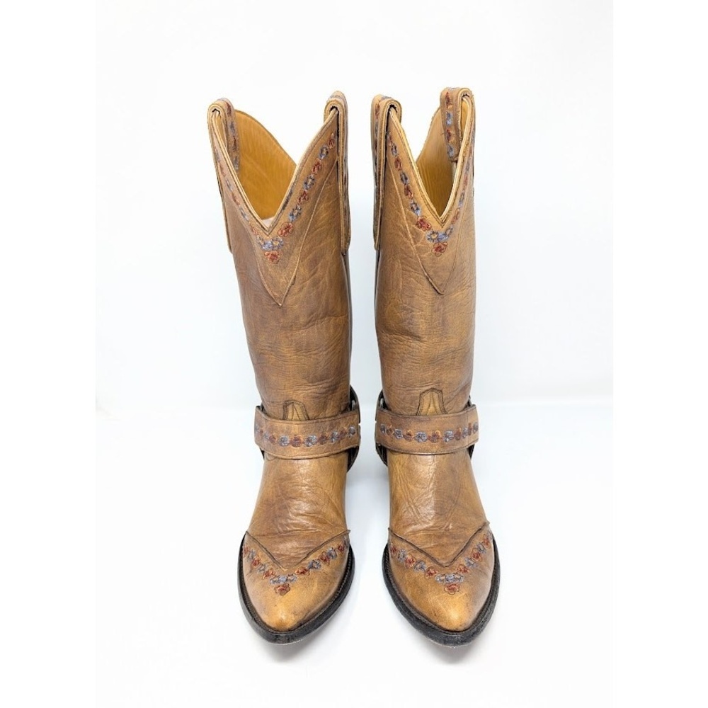 Old Gringo Hanna Gayla Floral Embroidered Cowboy Boots Size 8B‎ Bayou Yellow - Picture 4 of 7